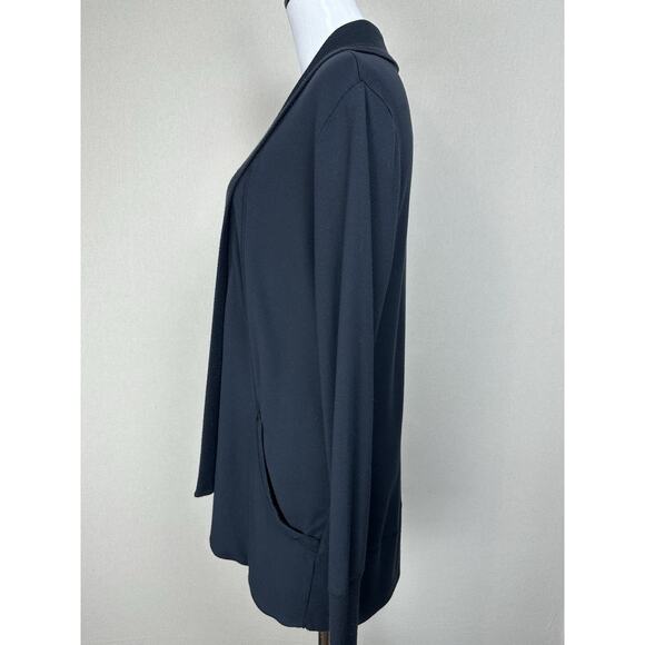 Athleta Women Open Front Cardigan Sweater Size S Black Soft Modal Boho Thumb - Picture 10 of 16